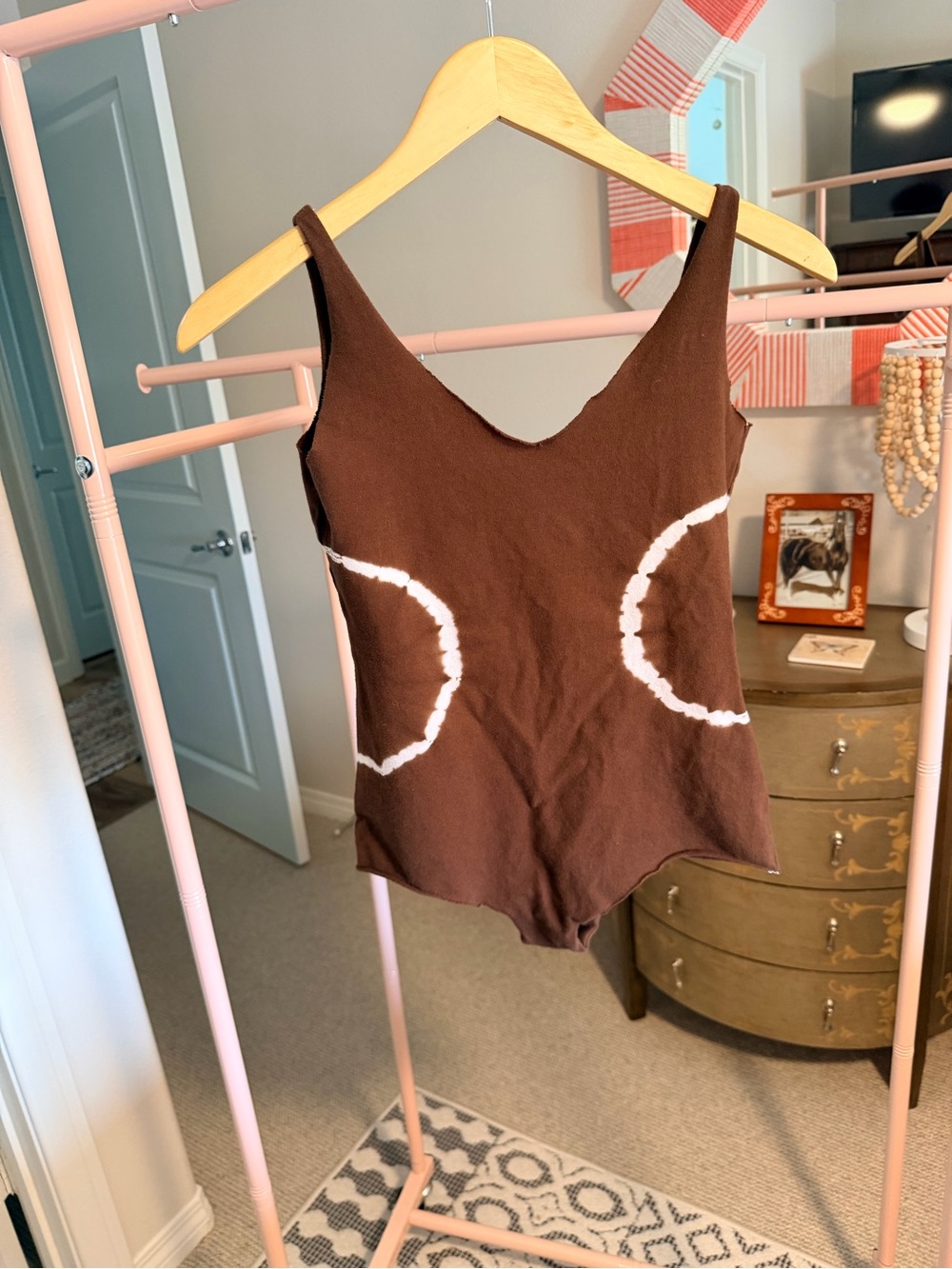 Sola Onesie—Brown Tie-Dye Women's Bodysuit